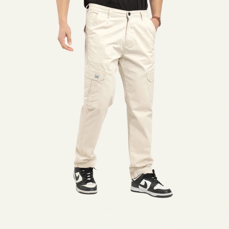Regal Wears Cream Cotton Cargo